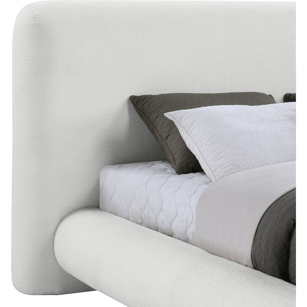 Blair Cream Fabric Upholstered Full Bed
