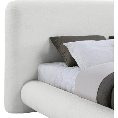 Blair Cream Fabric Upholstered Full Bed