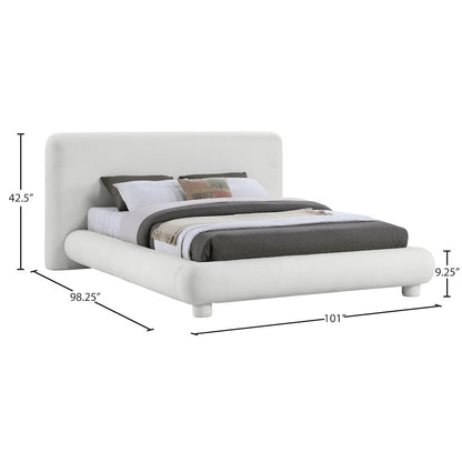 Blair Cream Fabric Upholstered King Bed