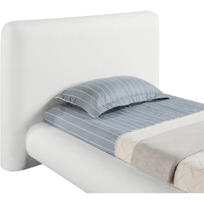 Blair Cream Fabric Upholstered Twin Bed