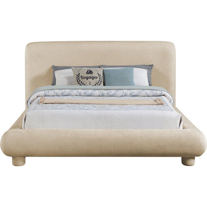 Blair Beige Chenille Fabric Upholstered Full Bed