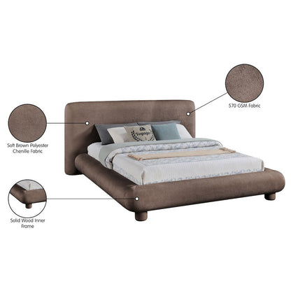 Blair Brown Chenille Fabric Upholstered Full Bed