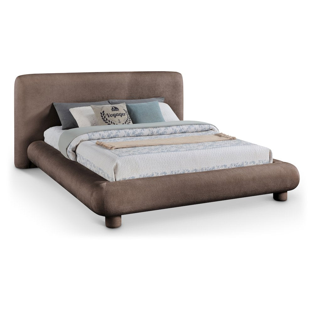 Blair Brown Chenille Fabric Upholstered Full Bed