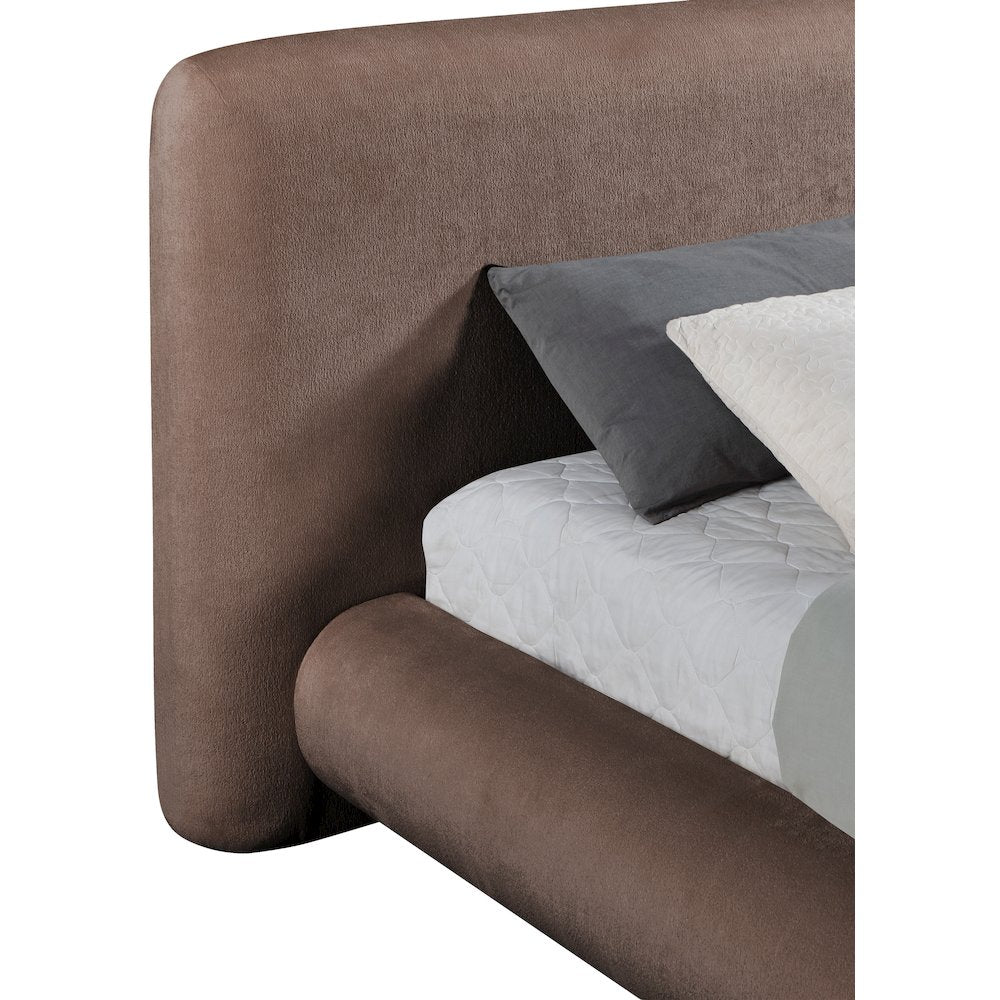 Blair Brown Chenille Fabric Upholstered Full Bed