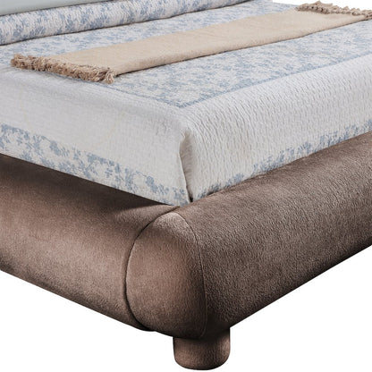 Blair Brown Chenille Fabric Upholstered King Bed
