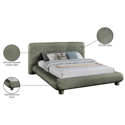 Blair Green Chenille Fabric Upholstered Full Bed