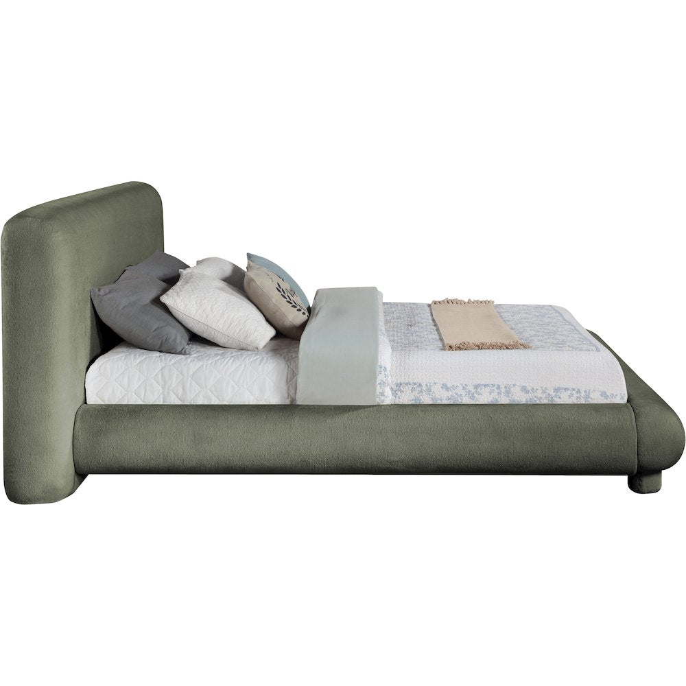 Blair Green Chenille Fabric Upholstered Full Bed