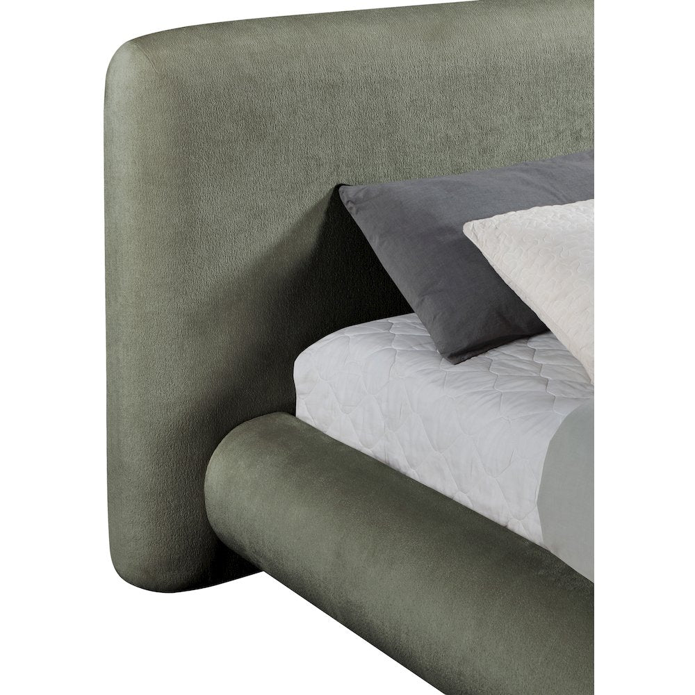 Blair Green Chenille Fabric Upholstered Full Bed
