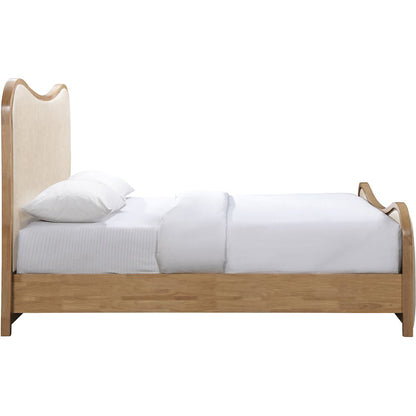 Arvada Cream Vegan Leather Upholstered Full Bed (3 Boxes)