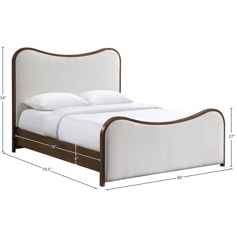 Arvada Beige Linen Textured Fabric Upholstered Full Bed (3 Boxes)