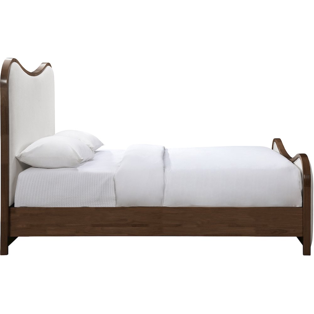 Arvada Beige Linen Textured Fabric Upholstered Full Bed (3 Boxes)