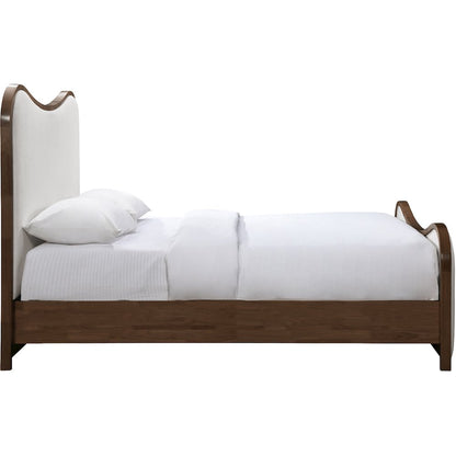 Arvada Beige Linen Textured Fabric Upholstered Full Bed (3 Boxes)