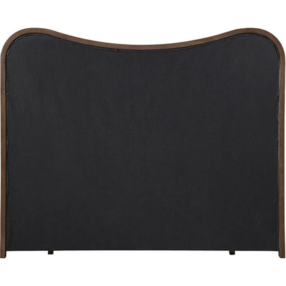 Arvada Brown Linen Textured Fabric Upholstered King Bed (3 Boxes)