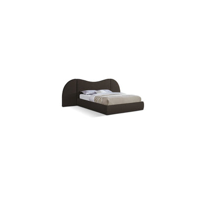 Everest Brown Boucle Fabric King Bed