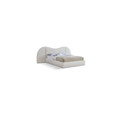Everest Cream Boucle Fabric King Bed
