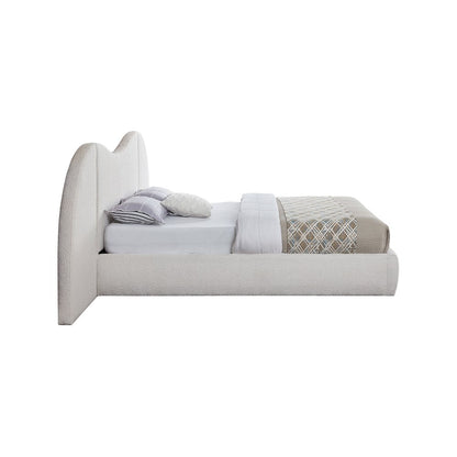 Everest Cream Boucle Fabric King Bed