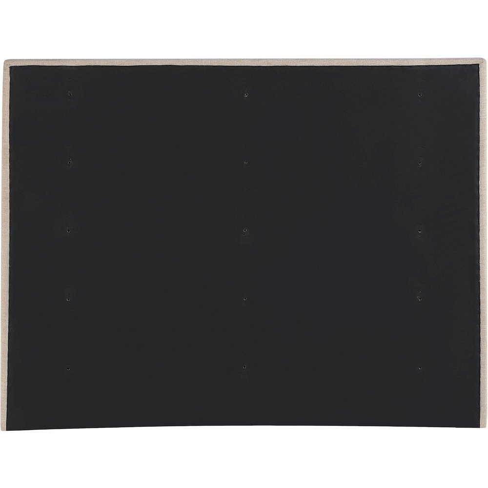Adam Beige Linen Textured Fabric Queen Bed