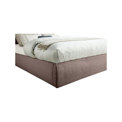 Adam Brown Linen Textured Fabric Full Bed