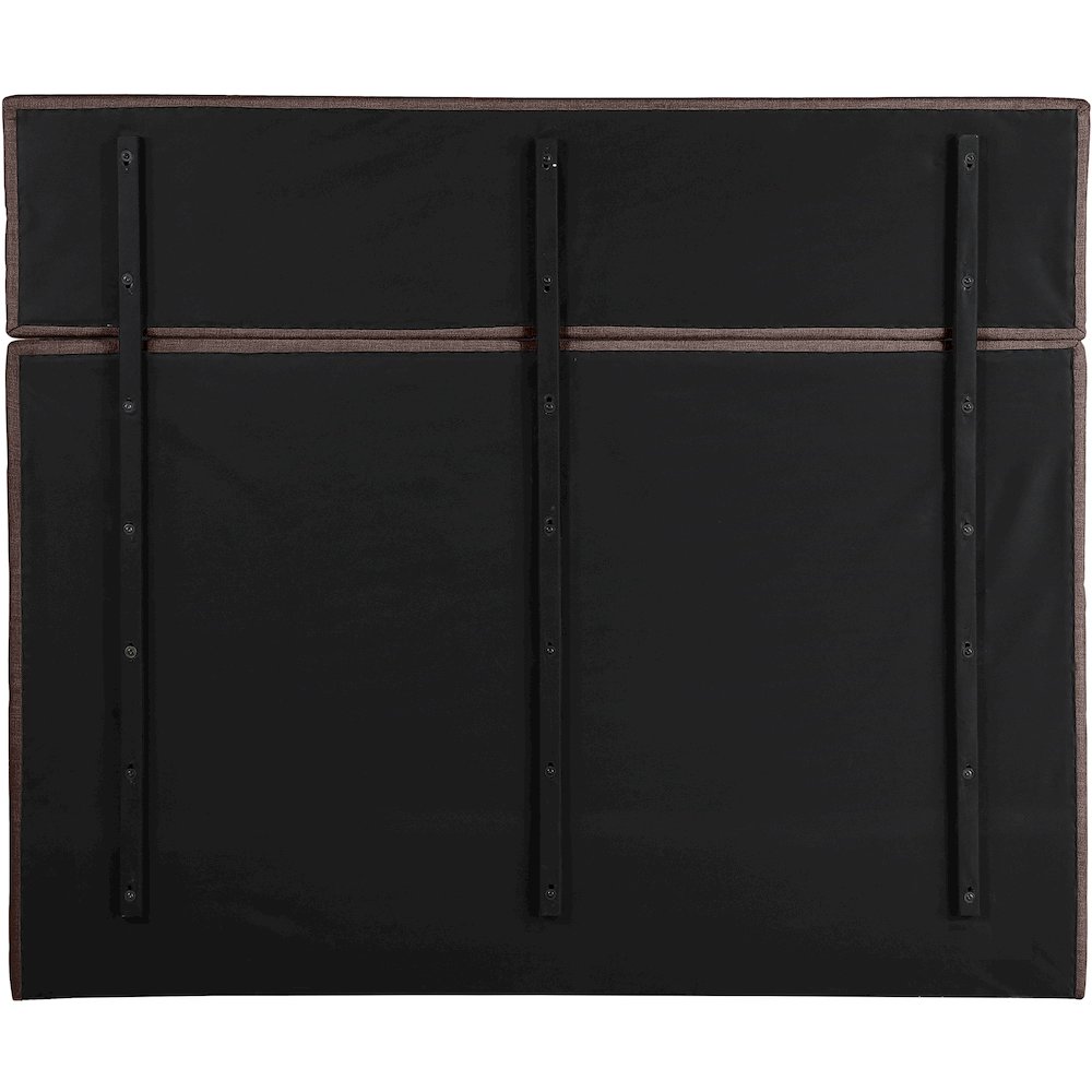 Adam Brown Linen Textured Fabric King Bed