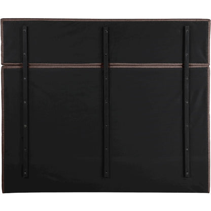 Adam Brown Linen Textured Fabric King Bed
