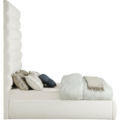 Adam Cream Linen Textured Fabric Full Bed