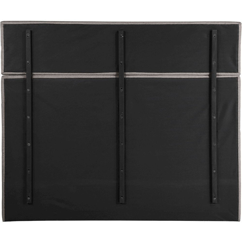 Adam Taupe Linen Textured Fabric King Bed