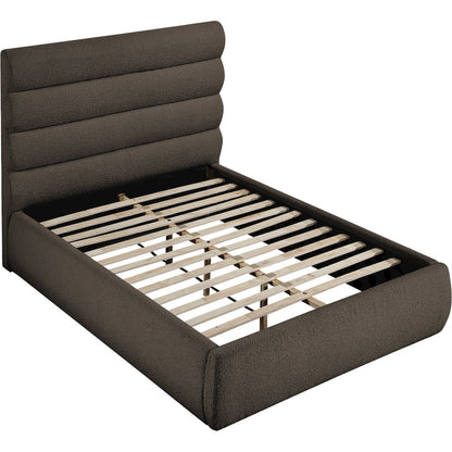 Adam Brown Boucle Fabric Full Bed