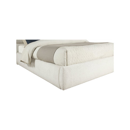 Adam Cream Boucle Fabric King Bed