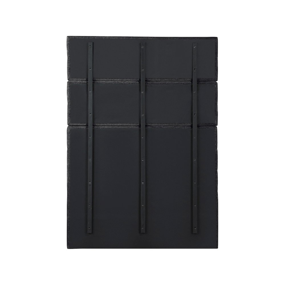 Adam Black Chenille Fabric Full Bed