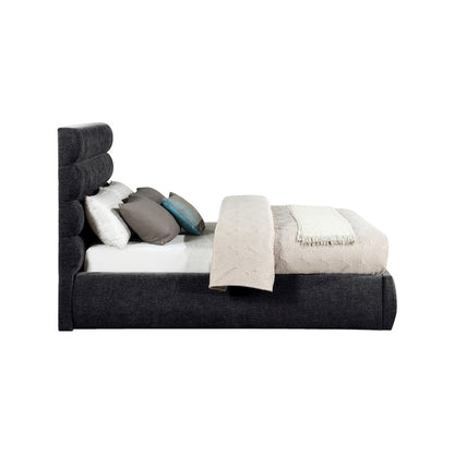 Adam Black Chenille Fabric Full Bed