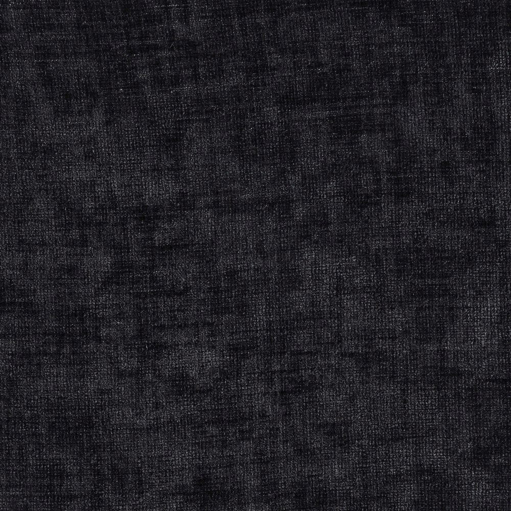 Adam Black Chenille Fabric Full Bed