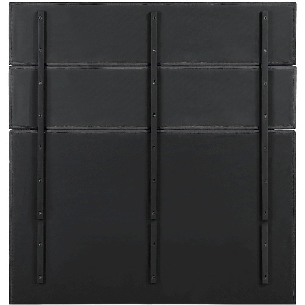 Adam Black Chenille Fabric King Bed