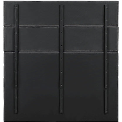 Adam Black Chenille Fabric King Bed