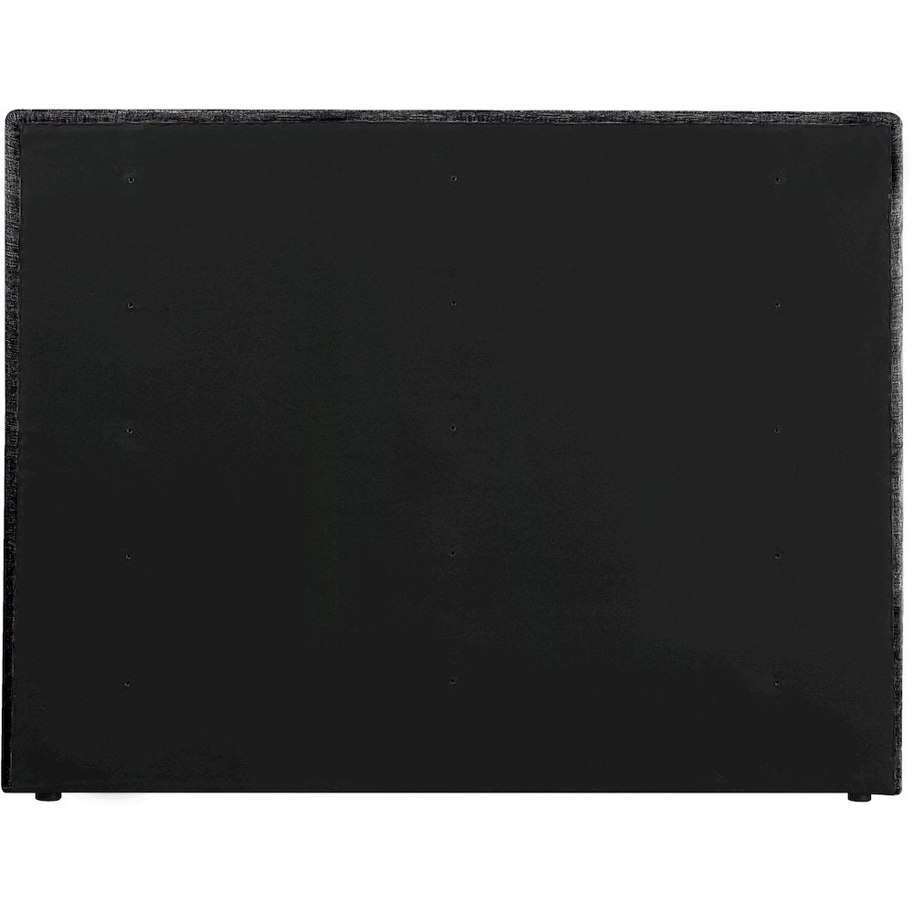 Adam Black Chenille Fabric Queen Bed