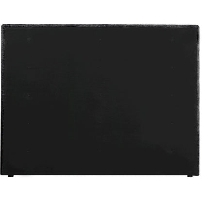 Adam Black Chenille Fabric Queen Bed