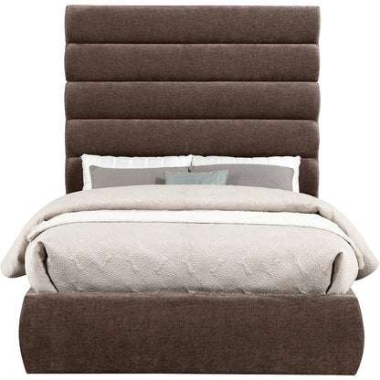 Adam Brown Chenille Fabric Full Bed