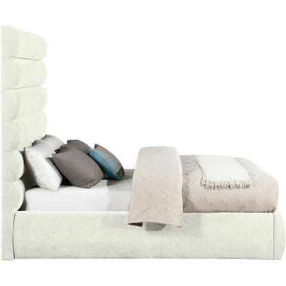 Adam Cream Chenille Fabric Full Bed