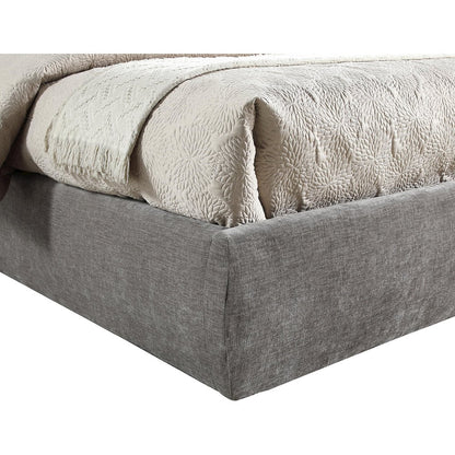 Adam Grey Chenille Fabric Full Bed