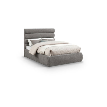 Adam Grey Chenille Fabric Full Bed