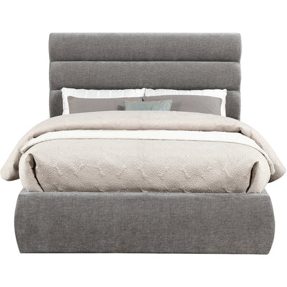 Adam Grey Chenille Fabric Full Bed