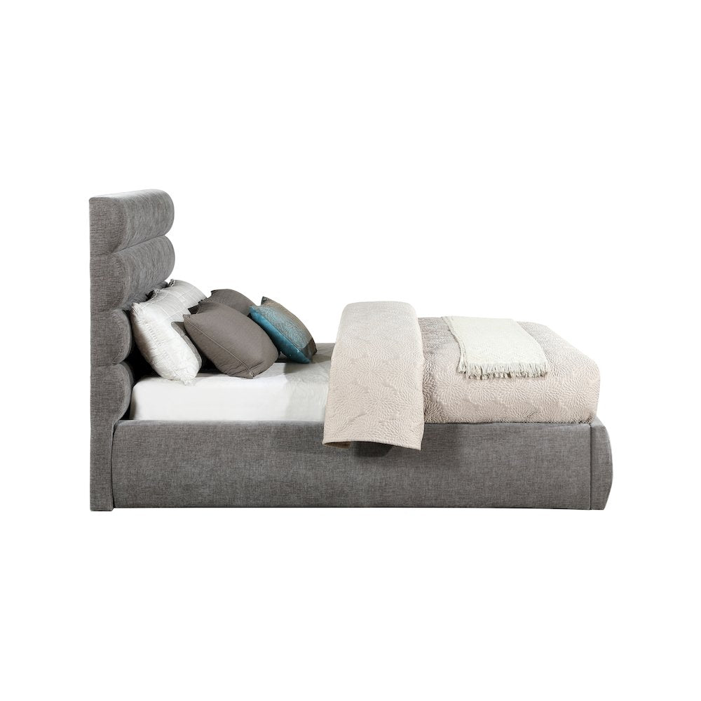Adam Grey Chenille Fabric Full Bed
