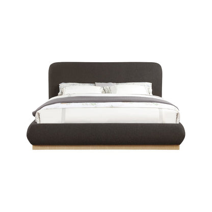 Rigby Brown Boucle Fabric King Bed