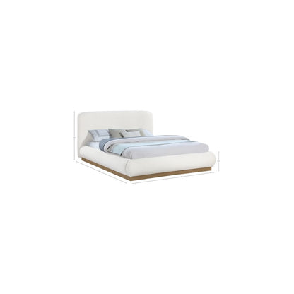 Rigby Cream Boucle Fabric King Bed