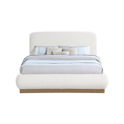 Rigby Cream Boucle Fabric King Bed