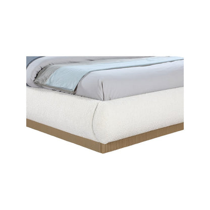 Rigby Cream Boucle Fabric King Bed