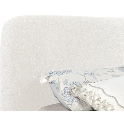 Rigby Cream Boucle Fabric King Bed