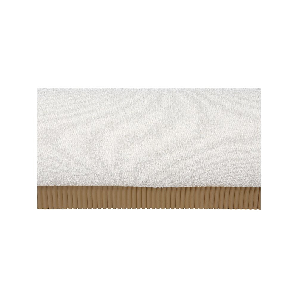 Rigby Cream Boucle Fabric King Bed