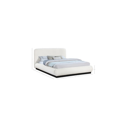 Rigby Cream Boucle Fabric King Bed
