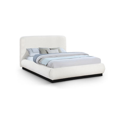 Rigby Cream Boucle Fabric King Bed