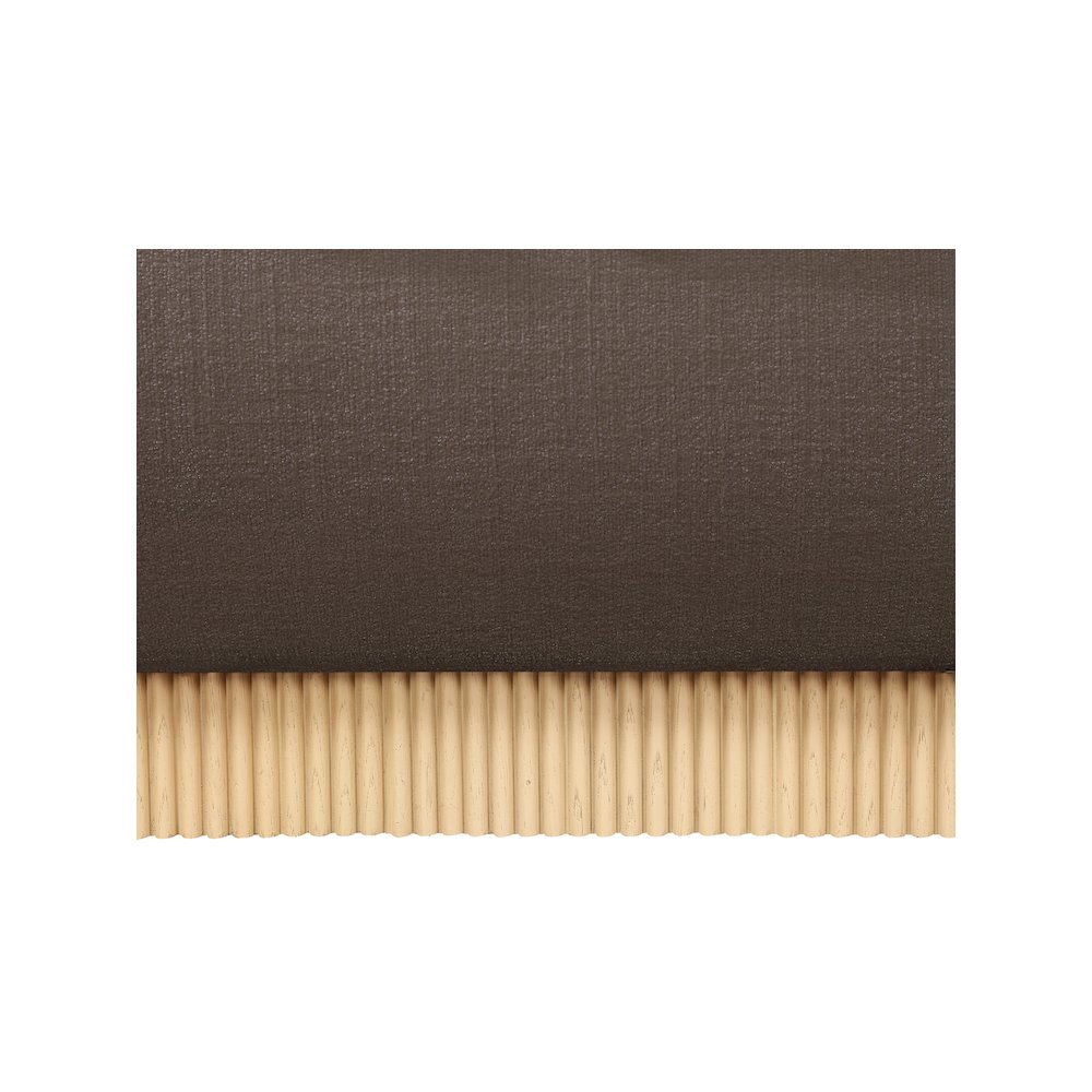 Rigby Brown Linen Textured Fabric King Bed